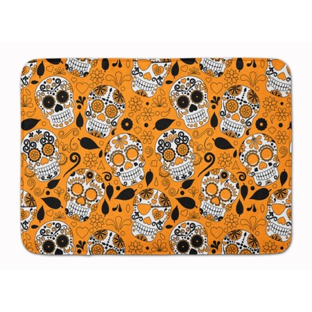 Carolines Treasures Day of the Dead Orange Machine Washable Memory Foam Mat BB5118RUG